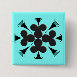 Clubs 2 Inch Square Button