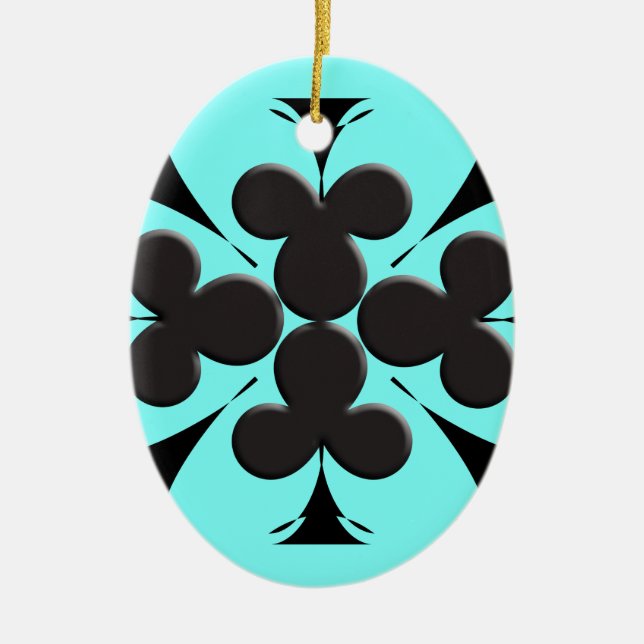 Clubs Ceramic Ornament (Front)