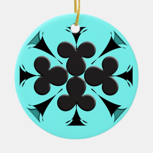 Clubs Ceramic Ornament (Front)