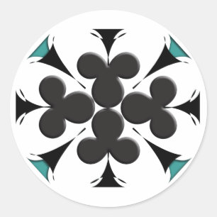 Clubs Classic Round Sticker