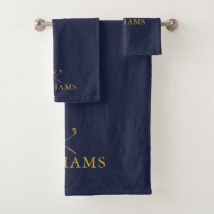 Clubs de golf personnalisés Navy Blue et Or
