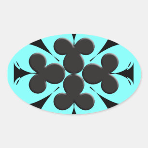 Clubs Oval Sticker