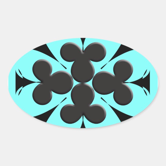 Clubs Oval Sticker (Front)