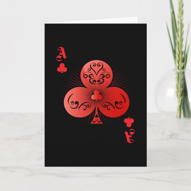 Clubs Poker Ace Casino Card (Front)