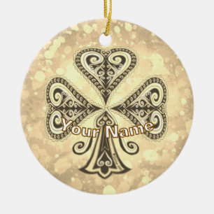 Clubs poker ceramic ornament