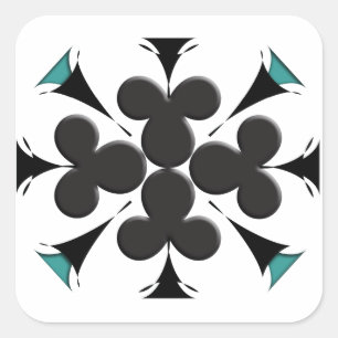 Clubs Square Sticker
