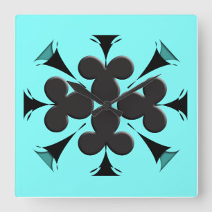 Clubs Square Wall Clock