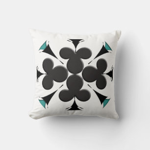 Clubs Throw Pillow