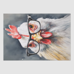 Cluck Couture: Fashionable Chicken in Decoupage Tissue Paper