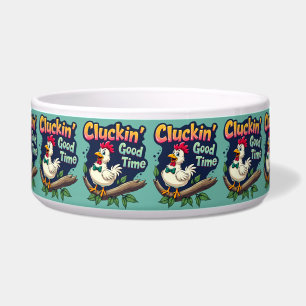 Cluckin' Good Time Funny Chicken Illustration