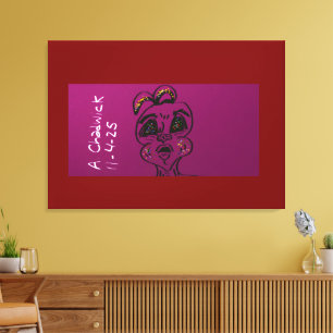 Clueless Bunny Stretched Canvas