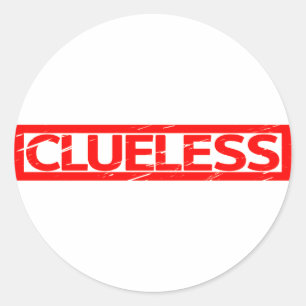 Clueless Stamp Classic Round Sticker