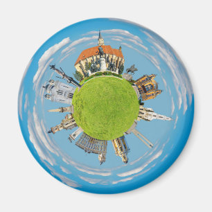 cluj napoca city romania little planet landmark ar magnet