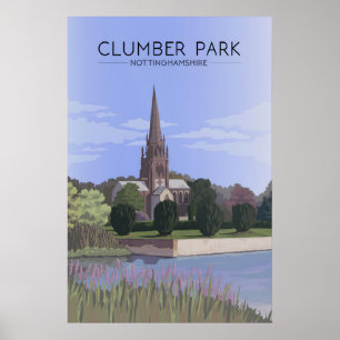 Clumber Park Nottinghamshire Travel Poster
