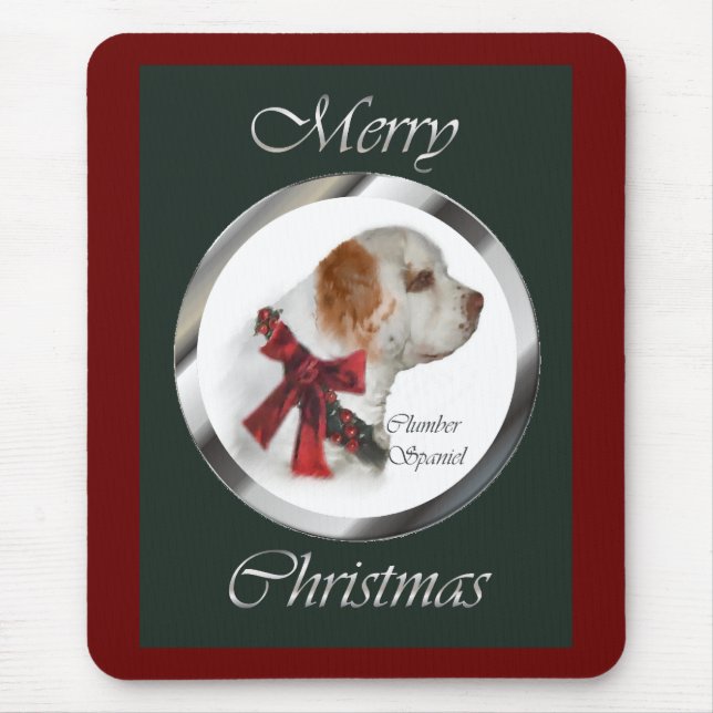 Clumber Spaniel Christmas Gifts Mouse Pad (Front)