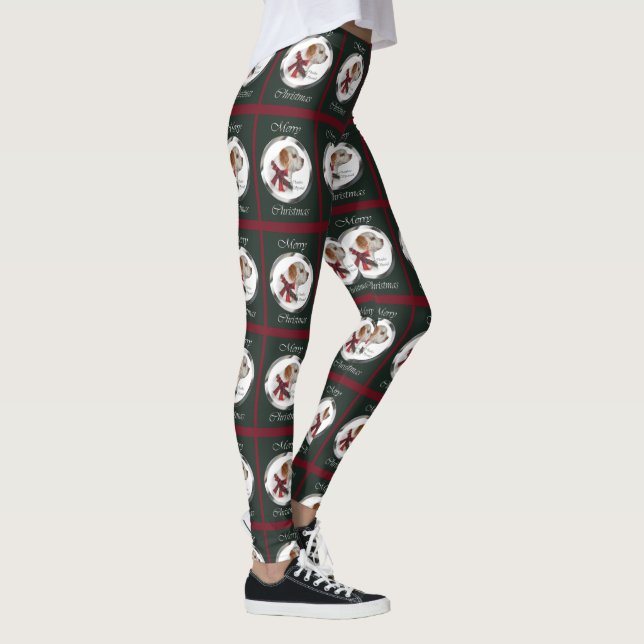 Clumber Spaniel Christmas Leggings (Right)