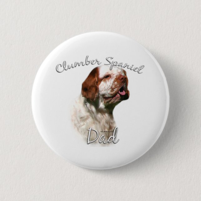 Clumber Spaniel Dad 2 Inch Round Button (Front)
