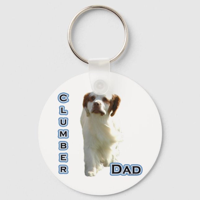 Clumber Spaniel Dad 4 - Keychain (Front)