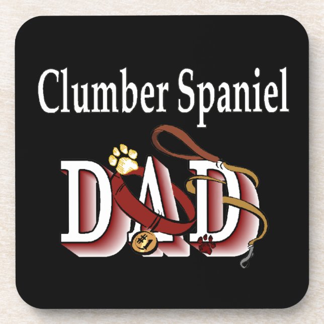 Clumber Spaniel DAD Coaster (Front)