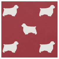 Clumber Spaniel Dog Silhouettes Red and White