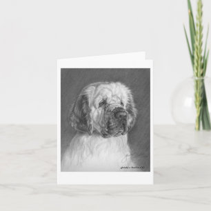 Clumber Spaniel Fine Art by Glenda S. Harlan Note Card