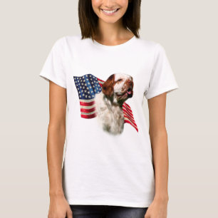 Clumber Spaniel Flag T-Shirt
