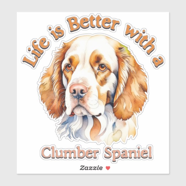 Clumber Spaniel Lover Sticker car decal  (Sheet)