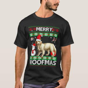 Clumber Spaniel Merry Woofmas Christmas T-Shirt