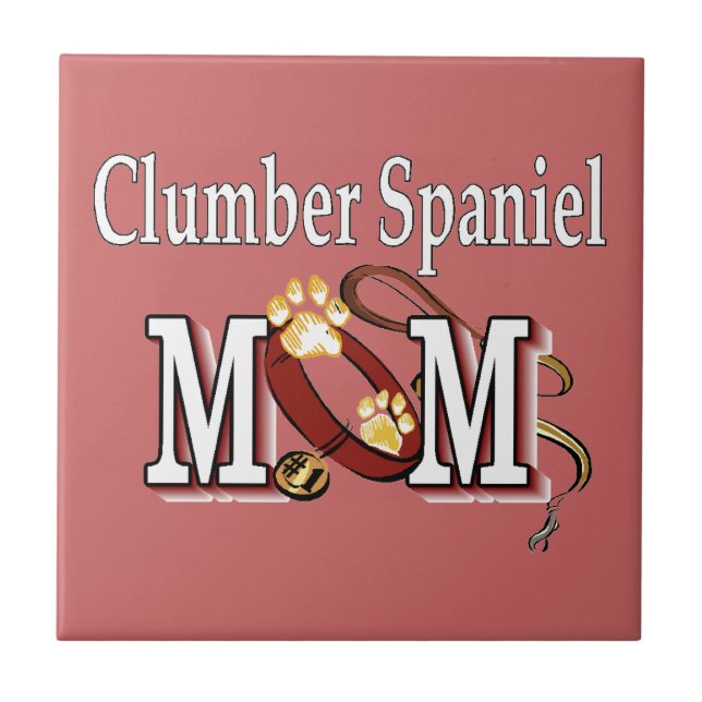 Clumber Spaniel Mom Gifts Tile (Front)