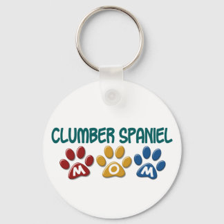 CLUMBER SPANIEL Mom Paw Print 1 Keychain