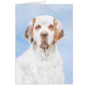 Clumber Spaniel Painting - Cute Original Dog Art