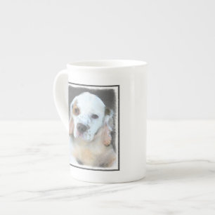 Clumber Spaniel Painting - Cute Original Dog Art Bone China Mug