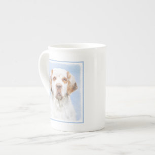 Clumber Spaniel Painting - Cute Original Dog Art Bone China Mug