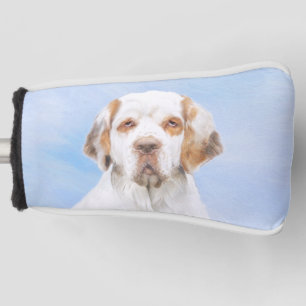Clumber Spaniel Painting - Cute Original Dog Art Golf Head Cover
