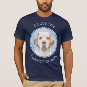 Clumber Spaniel Painting - Cute Original Dog Art T-Shirt