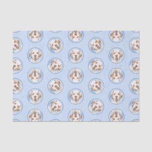 Clumber Spaniel Painting Cute Original Pet Dog Art Tissue Paper