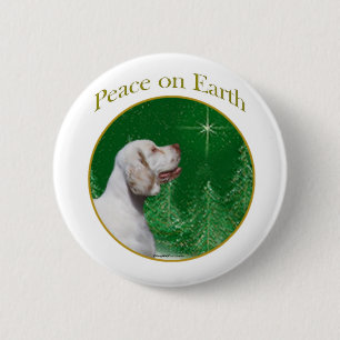 Clumber Spaniel Peace 2 Inch Round Button