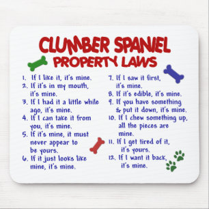 CLUMBER SPANIEL Property Laws 2 Mouse Pad