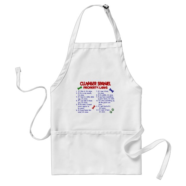 CLUMBER SPANIEL Property Laws 2 Standard Apron (Front)