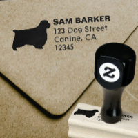 Clumber Spaniel Silhouette Return Address