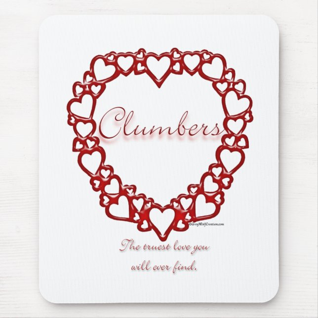 Clumber Spaniel True Love Mouse Pad (Front)