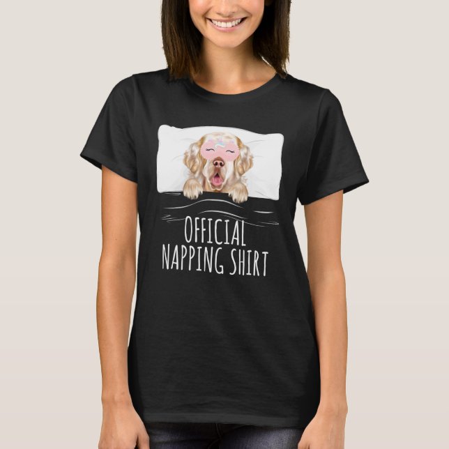 Clumber Spaniel Unicorn Sleep Mask Official Nappin T-Shirt (Front)