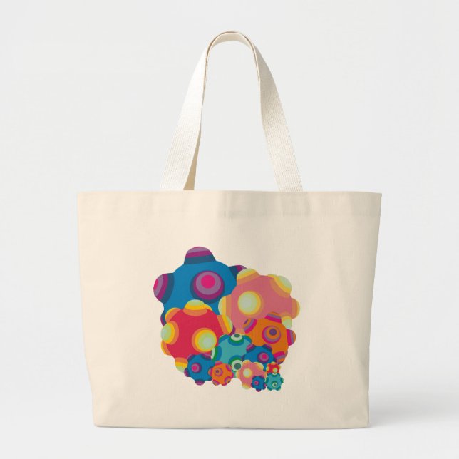 ClumpBubble Collage Large Tote Bag (Front)