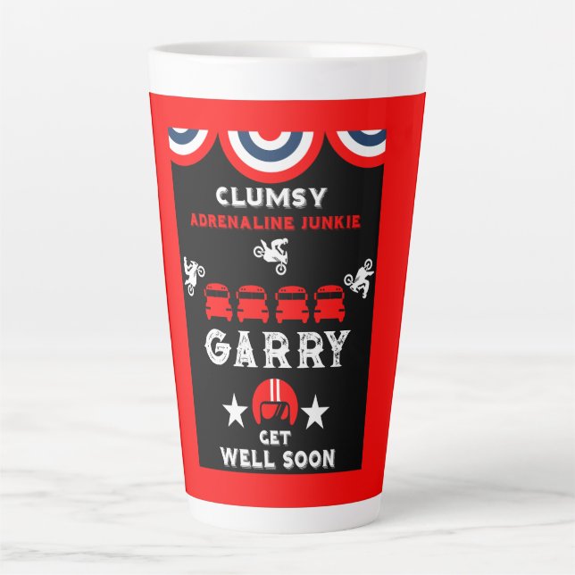 Clumsy Accident Get Well Latte Mug (Front)
