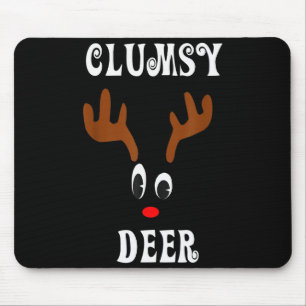 Clumsy Christmas Reindeer Angler Hunt Deer Elk  Mouse Pad