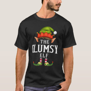 Clumsy Elf Group Funny Christmas Pajama Party  T-Shirt