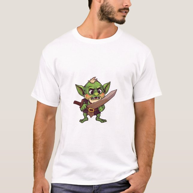 Clumsy Goblin's Broken Sword Quest T-Shirt (Front)
