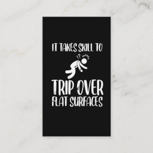Clumsy Trip Over Flat Surfaces Funny awkward Business Card