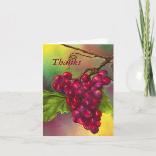 Cluster de Cartes de remerciements de raisins