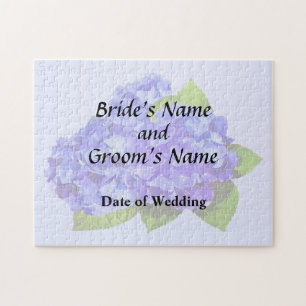 Cluster of Blue Hydrangea Wedding Products Jigsaw Puzzle